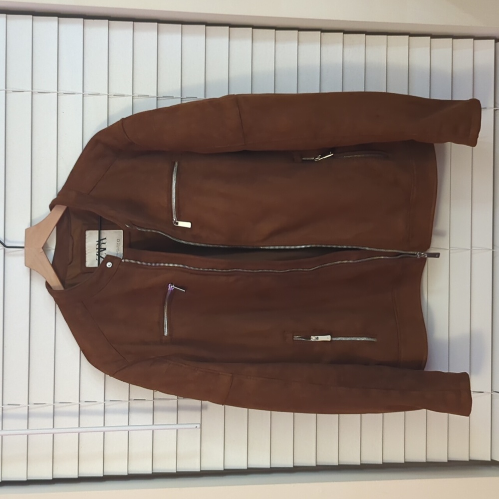 Men's Zara suede moto jacket
